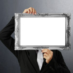 looking through an empty picture frame