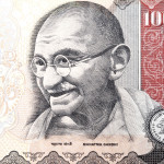 Gandhi on Indian rupee note